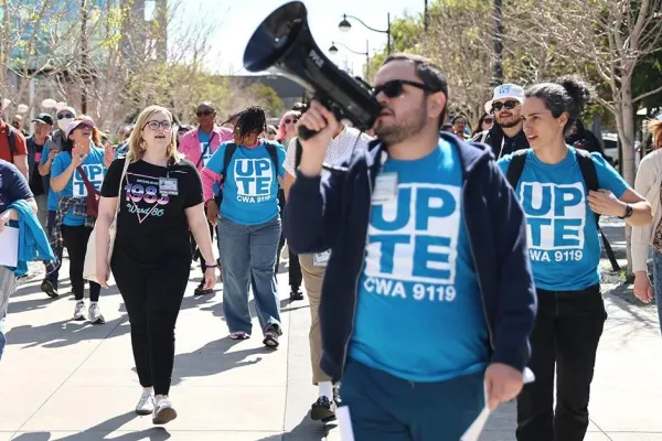 UPTE-CWA Members Rally in Honor of Slain Union Sibling